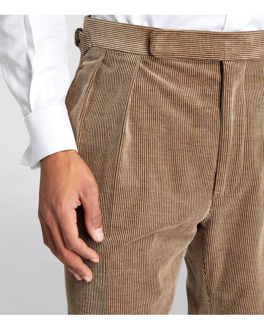 Ralph Lauren Purple Label Natural Corduroy Straight Trousers for men