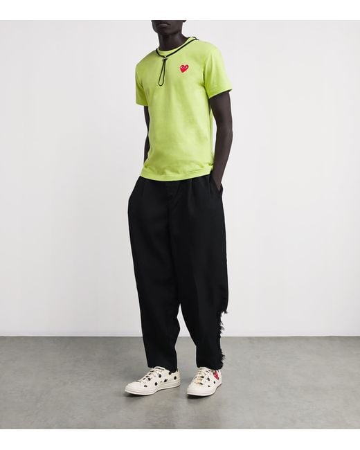 COMME DES GARÇONS PLAY Green Heart Logo T-Shirt for men