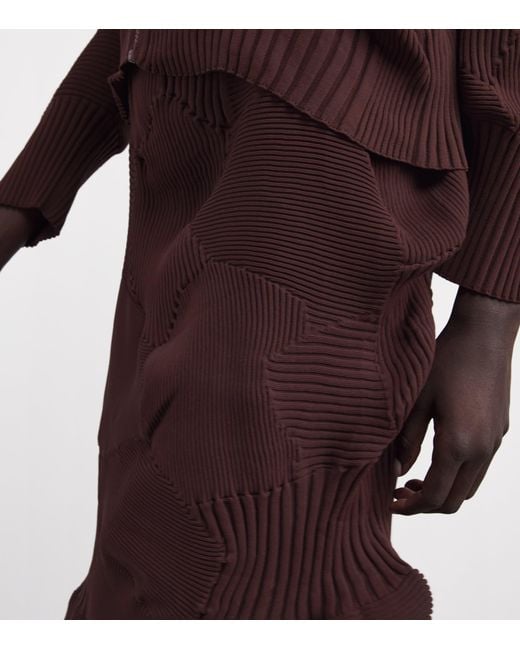 Issey Miyake Purple Kone Kone Knit Skirt