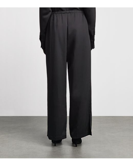 Camilla & Marc Black Satin Drawstring Trousers