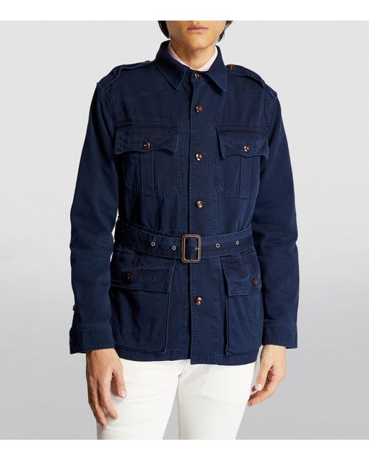 Polo Ralph Lauren Blue Safari Belted Cotton-twill Jacket X for men