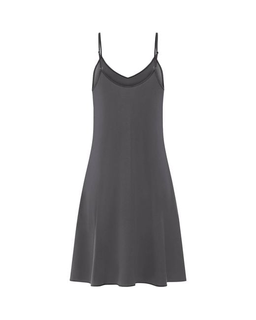 Hanro Gray Cotton Silk Nightdress
