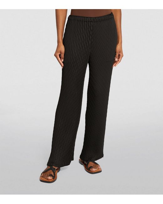 Issey Miyake Black Diffused Pleats Trousers