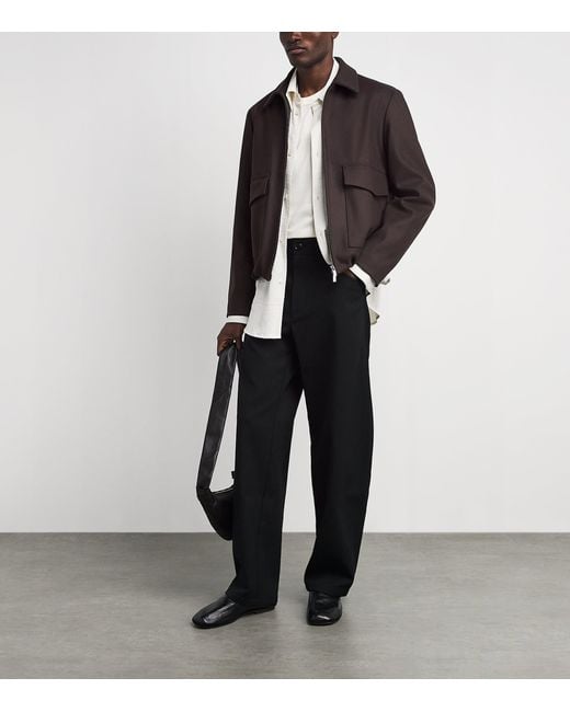 Barena Gray Wool-Blend Tailored Bomber Jacket for men