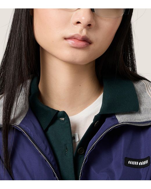 Miu Miu Blue Technical Jacket