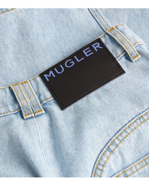 Mugler Blue High-rise Flared Jeans