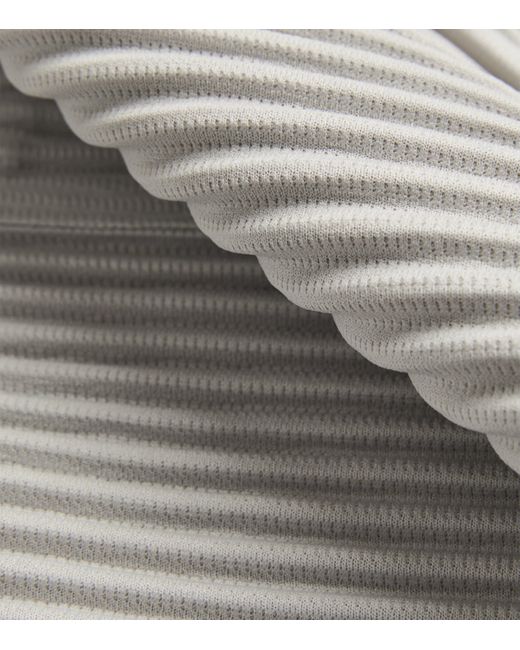 Homme Plissé Issey Miyake Gray Pleated Polo Shirt for men