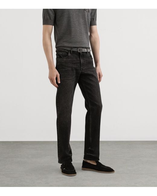 Dolce & Gabbana Black Dg Patch Slim Jeans for men