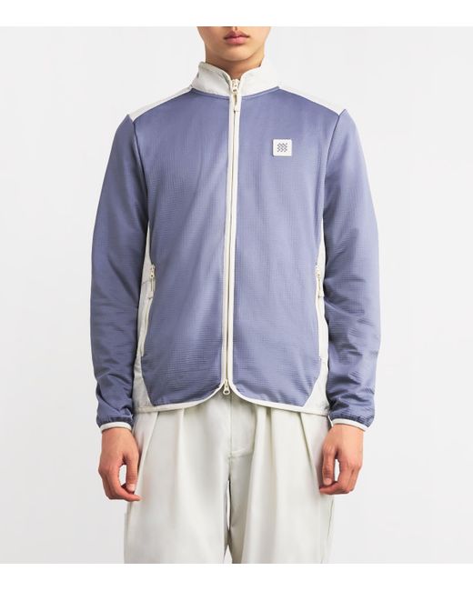 Manors Blue Fleece Hybrid Golf Jacket for men