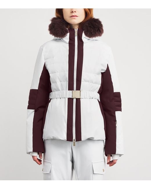 Eleventy Purple Down Shearling-Trim Parka