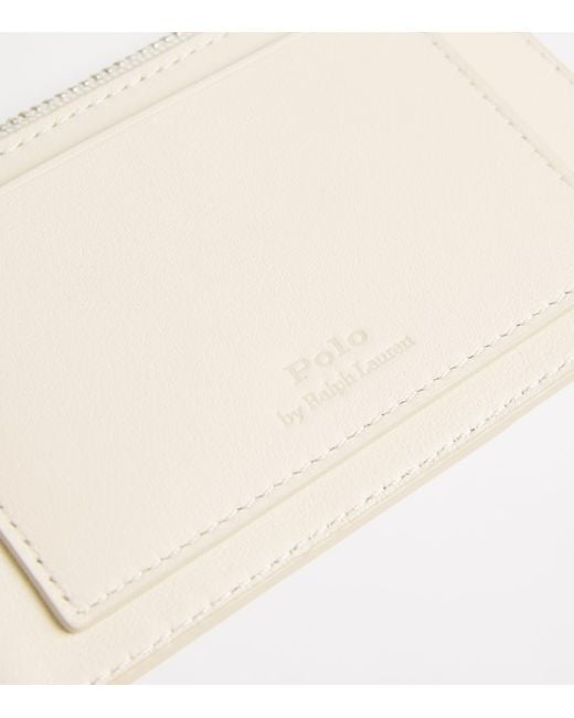 Polo Ralph Lauren Natural Leather Polo Bear Card Holder