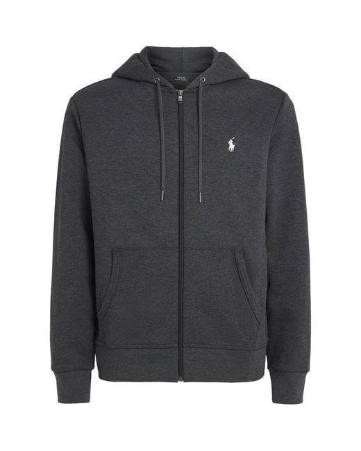 Polo Ralph Lauren Black Polo Pony Zip-Up Hoodie for men