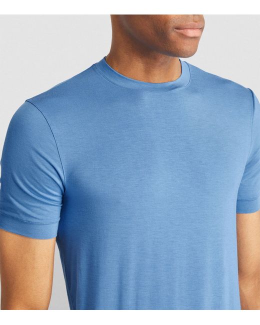 Giorgio Armani Blue Crew-neck T-shirt for men