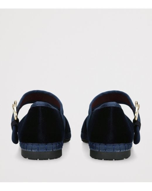 Flabelus Blue Velvet Sophie Mary Janes