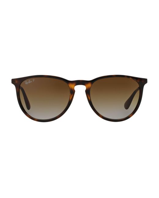 Ray-Ban Brown Round Erika Classic Sunglasses
