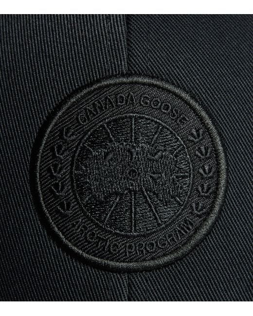 Canada Goose Black Logo Patch Cap for men