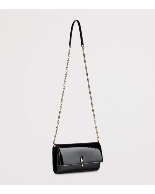 Christian Louboutin Black Bettina Soft Patent Wallet-On-Chain
