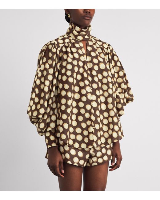 ALÉMAIS Natural Cotton-Silk Paula Blouse