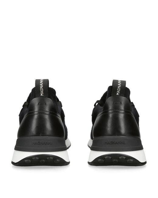 Magnanni Shoes Black Grafton Sneakers for men