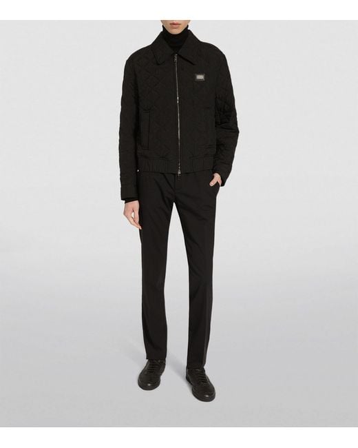 Dolce & Gabbana Black Quilted Jacket for men