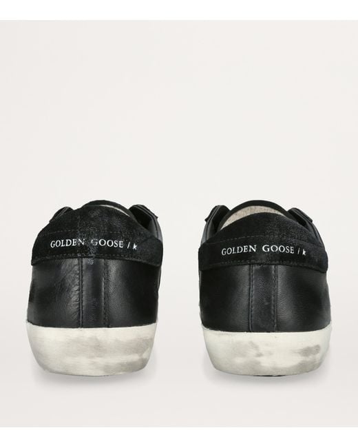 Golden Goose Deluxe Brand Black Leather Super-Star Sneakers for men