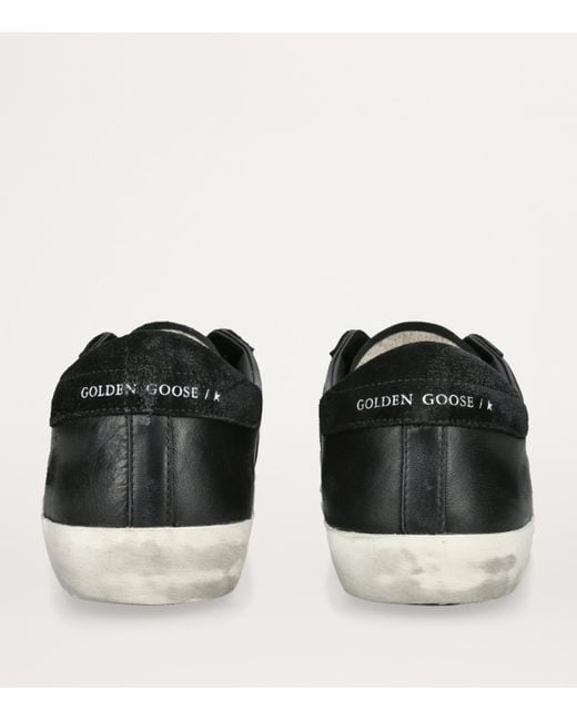 Golden Goose Deluxe Brand Black Leather Super-Star Sneakers for men