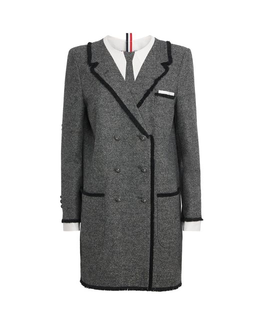 Thom Browne Gray Wool Trompe-L'Oeil Dress