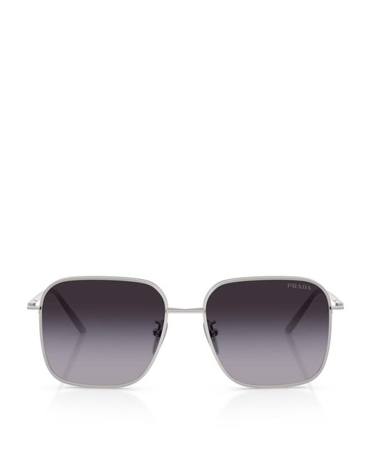 Prada Purple Metal Square Sunglasses