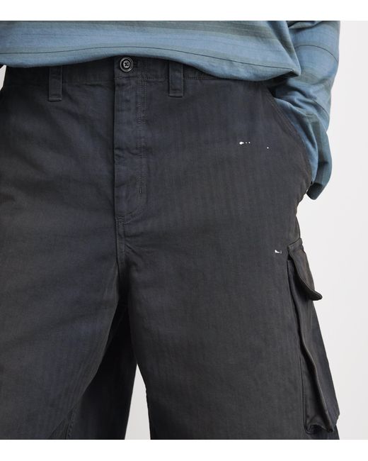 Our Legacy Gray Cotton Mount Cargo Shorts for men
