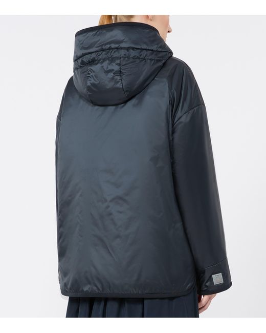 Max Mara Blue Hooded Padded Jacket