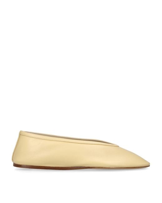 Le Monde Beryl Natural Leather Luna Ballet Flats