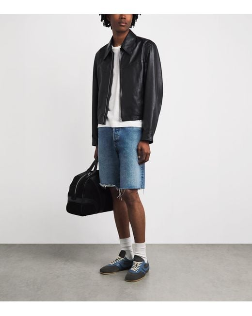 Agolde Blue Denim Anson Shorts for men