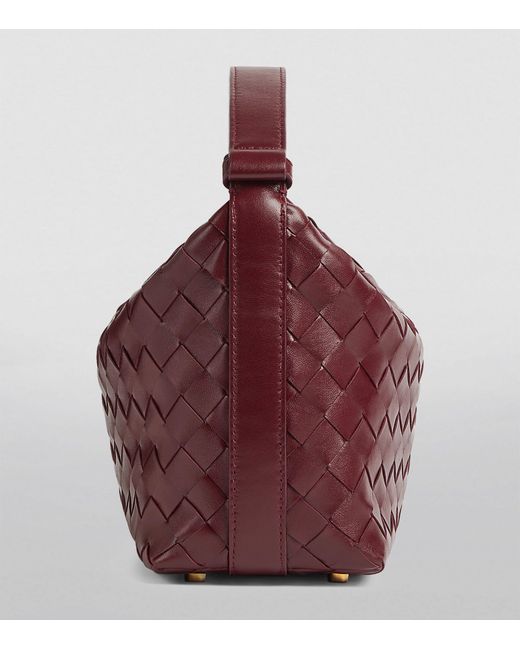 Bottega Veneta Purple Mini Leather Wallace Top-handle Bag