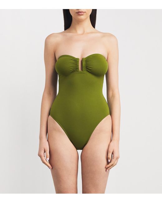 Eres Green Strapless Cassiopée Swimsuit