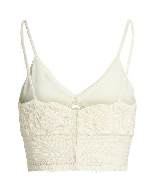 Ralph Lauren White Silk Crochet Bralette