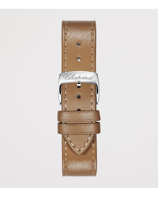 Chopard Metallic Stainless Steel And Diamond Happy Sport Watch