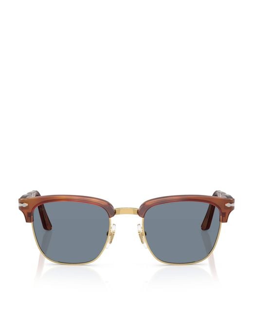 Persol Blue Acetate Square Sunglasses