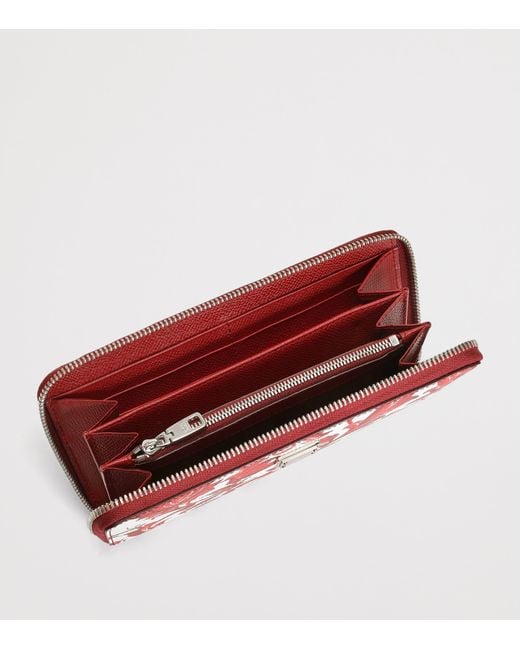 Dolce & Gabbana Red Leather Majolica Wallet for men