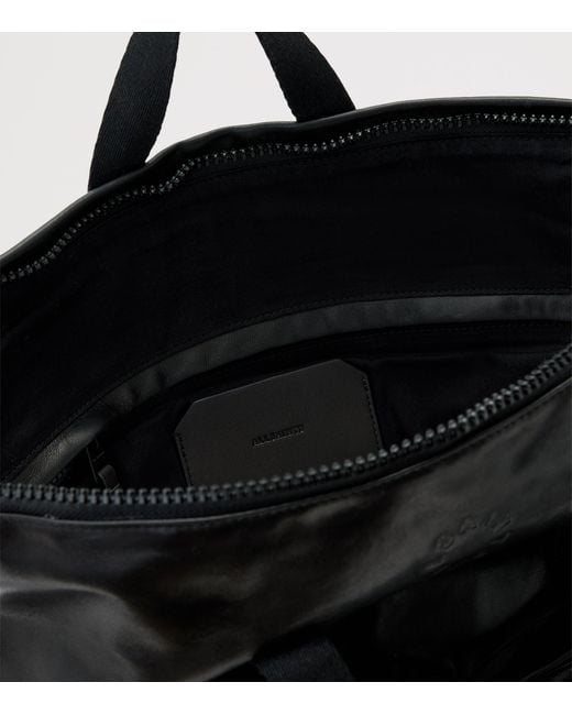 AllSaints Black Sheepskin Haven Force Backpack for men