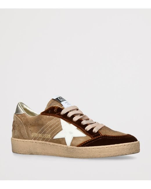 Golden Goose Deluxe Brand Brown Suede Ball Star Sneakers