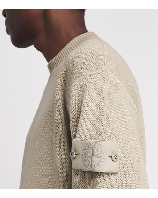 Stone Island Natural Cotton-Cashmere Ghost Sweater for men