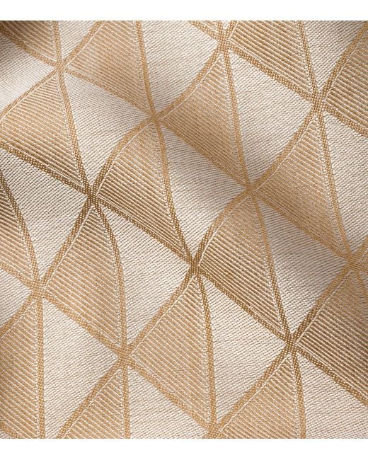 Prada Natural Silk-Wool Triangle Logo Shawl