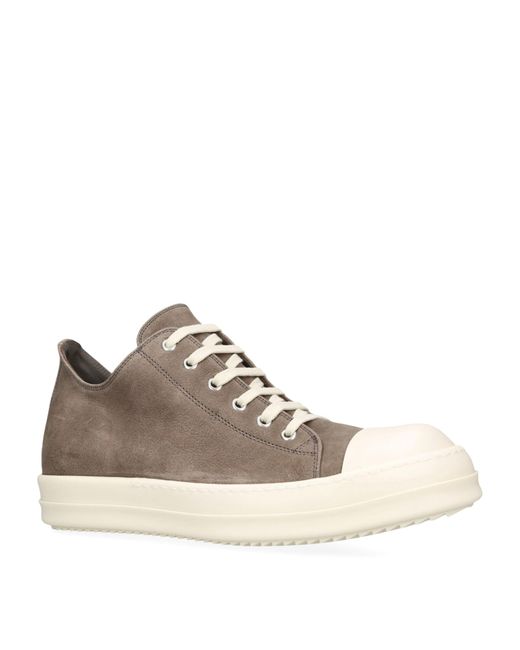 Rick Owens Brown Leather Low-top Sneakers for men