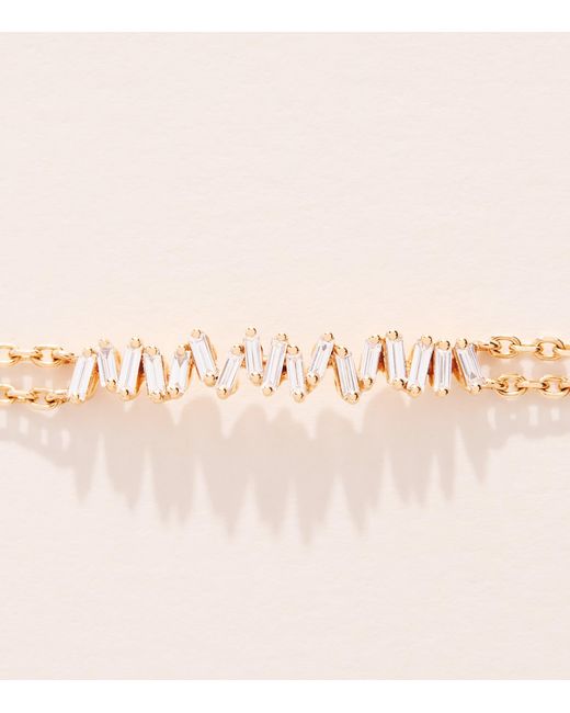Suzanne Kalan Metallic And Diamond Classic Bar Bracelet