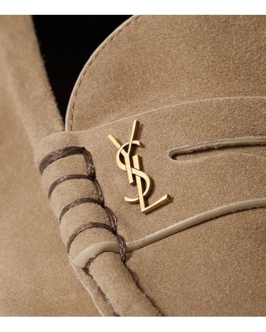 Saint Laurent Brown Leather Le Loafers