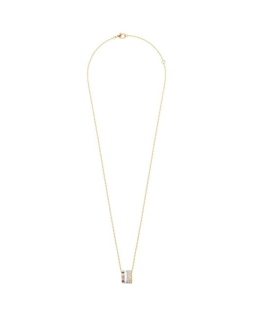 Boucheron White Large Mixed And Diamond Quatre Edition Necklace
