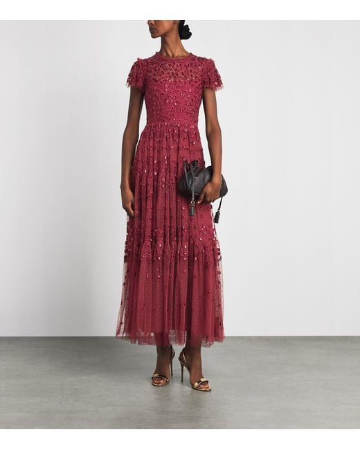 Needle & Thread Red Clover Midi Dress