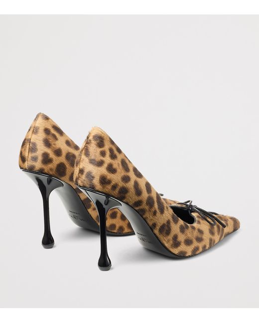 Jimmy Choo Metallic Scarlet 95 Calf Hair Pumps