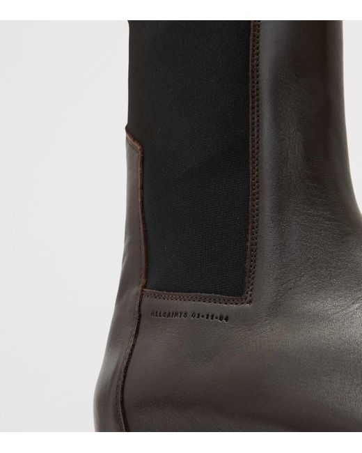 AllSaints Black Leather Hallie Chelsea Boots