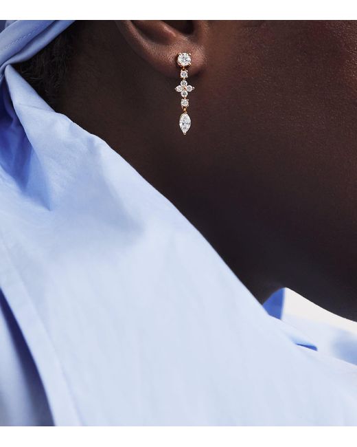 Anita Ko White And Diamond Vivi Drop Earrings